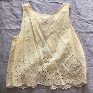 H&M Light Yellow Crop Top